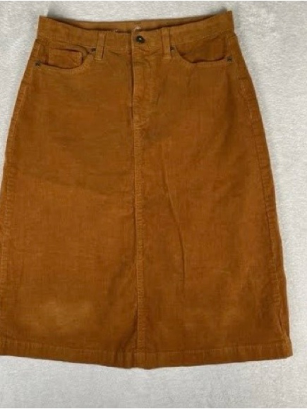 St. John's Bay Corduroy Midi Skirt in Caramel